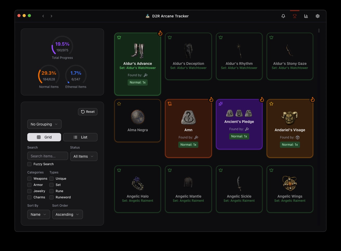 Grail Tracker Dashboard
